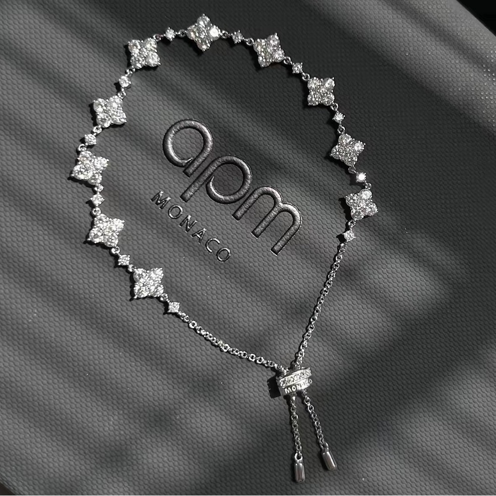 monaco Silver Cubic Zirconia Pull-Tie Bracelet - Silver